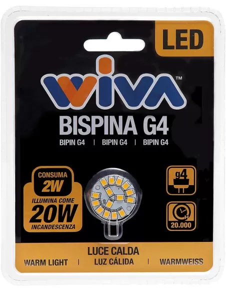 QTECH LED BISPINA G4 3W 3K 12V AC//DC